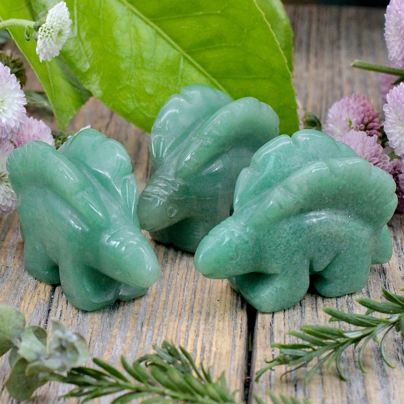 Green Aventurine Stegosaurus