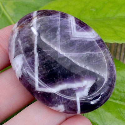 Chevron Amethyst Worry Stone