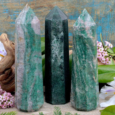 Dark Green Aventurine Tower