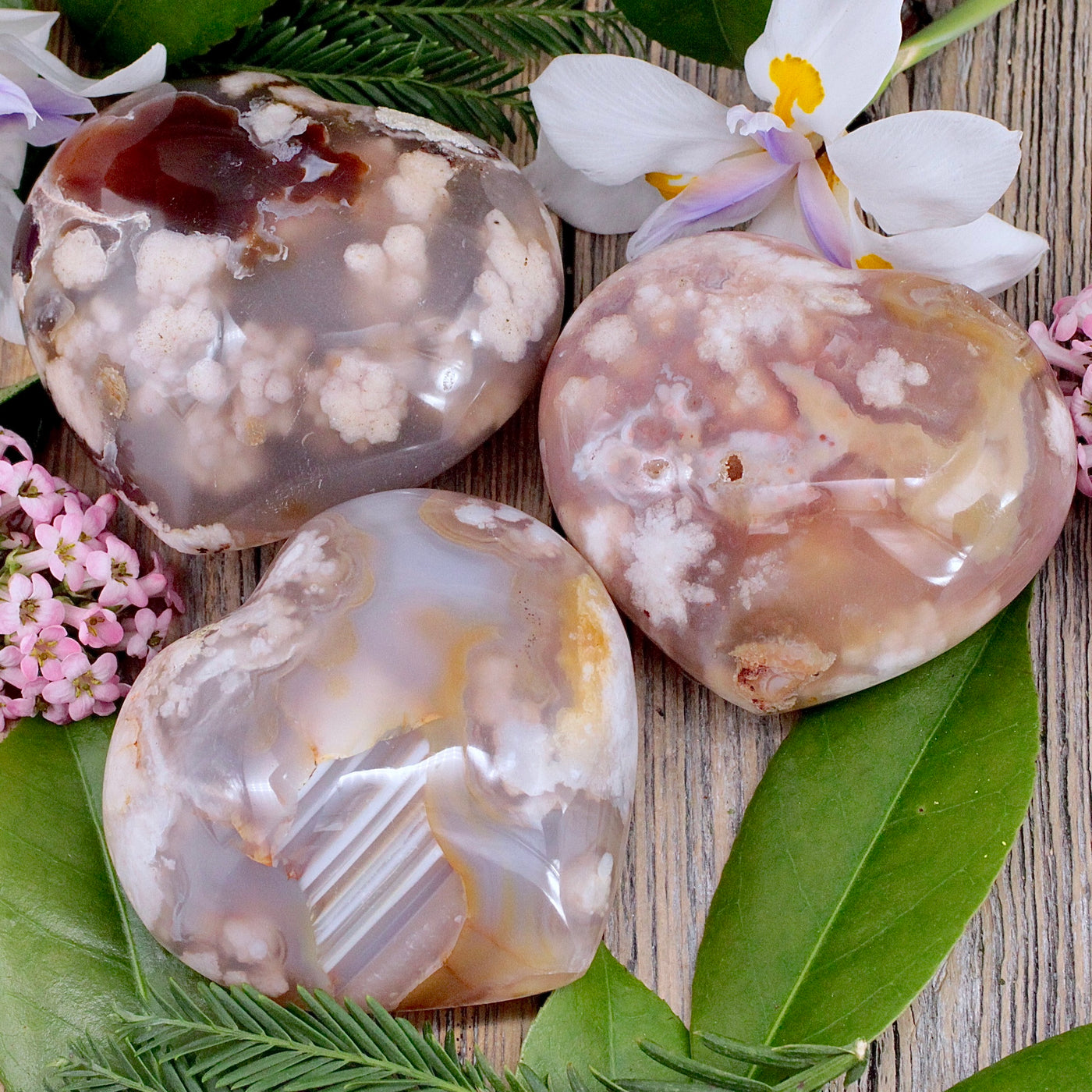 Flower Agate Heart