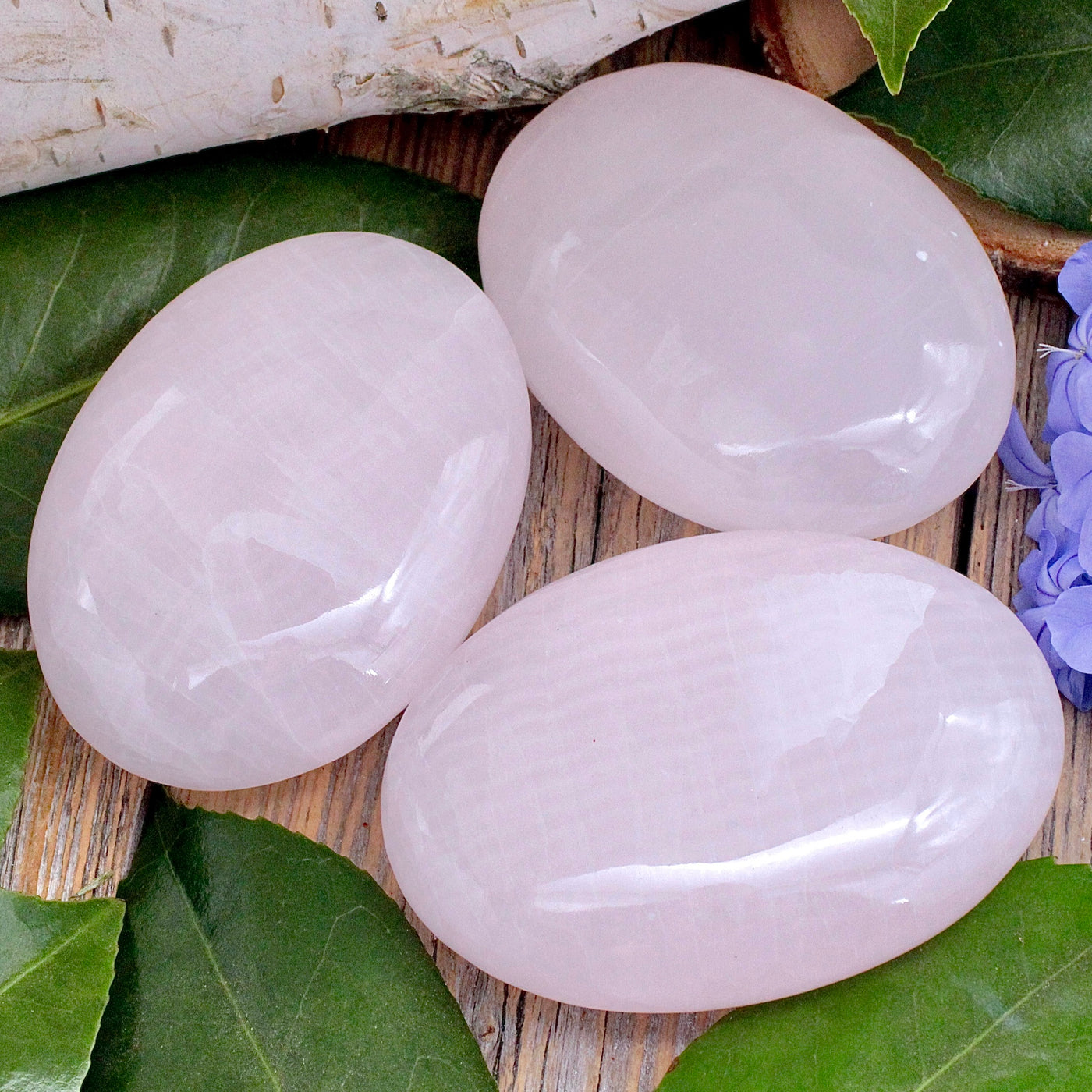 Pink Calcite Palm Stone