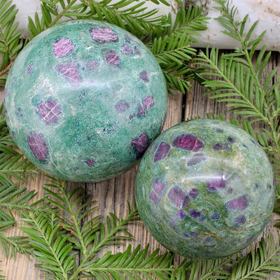 Ruby in Fuchsite Sphere