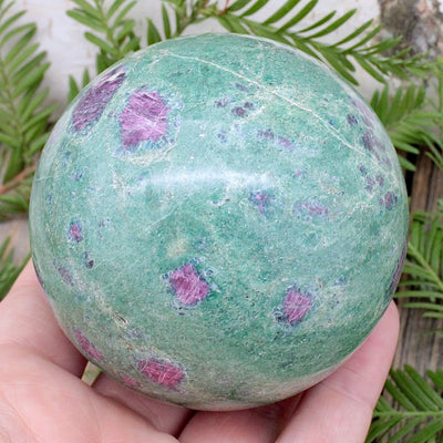 Ruby in Fuchsite Sphere