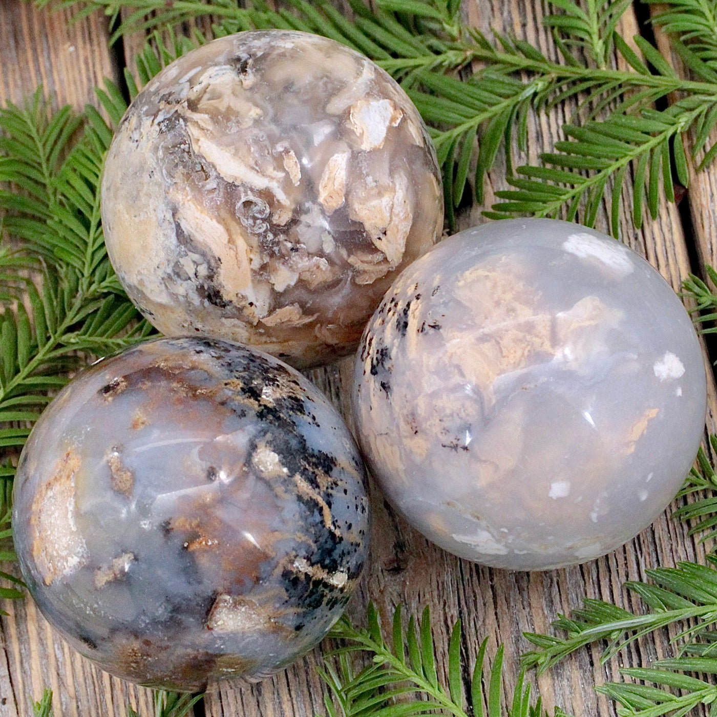 Dendritic Tiger Agate Sphere