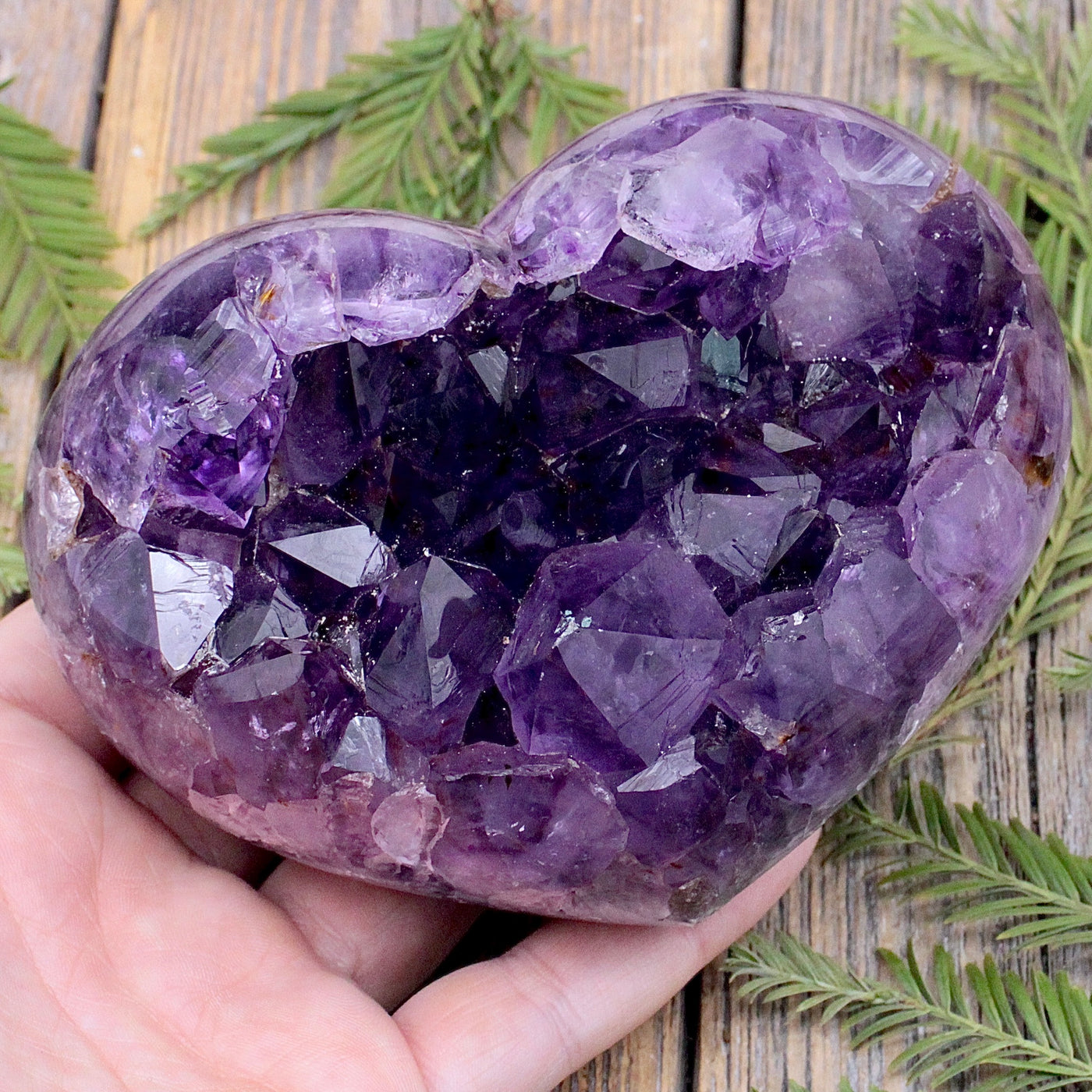 Druzy Amethyst Heart