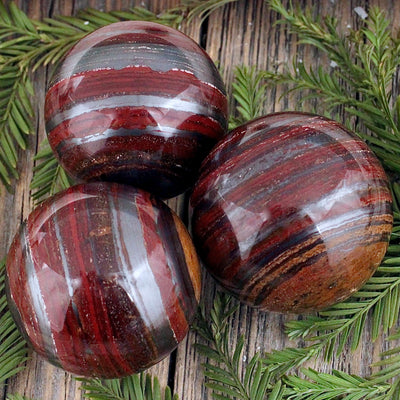 Hematite and Red Jasper Sphere A