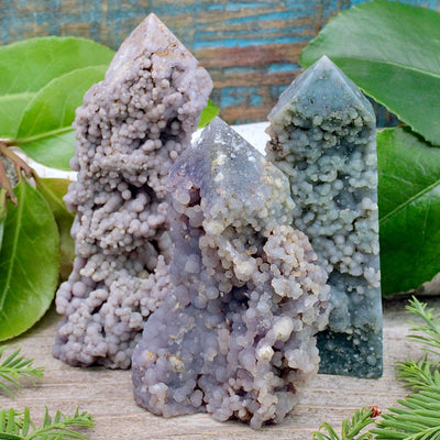 Grape Agate Rough Edge Tower