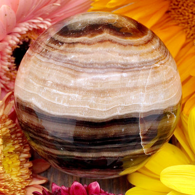 Chocolate Calcite Sphere