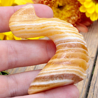 Orange Calcite 3-Piece Serpent