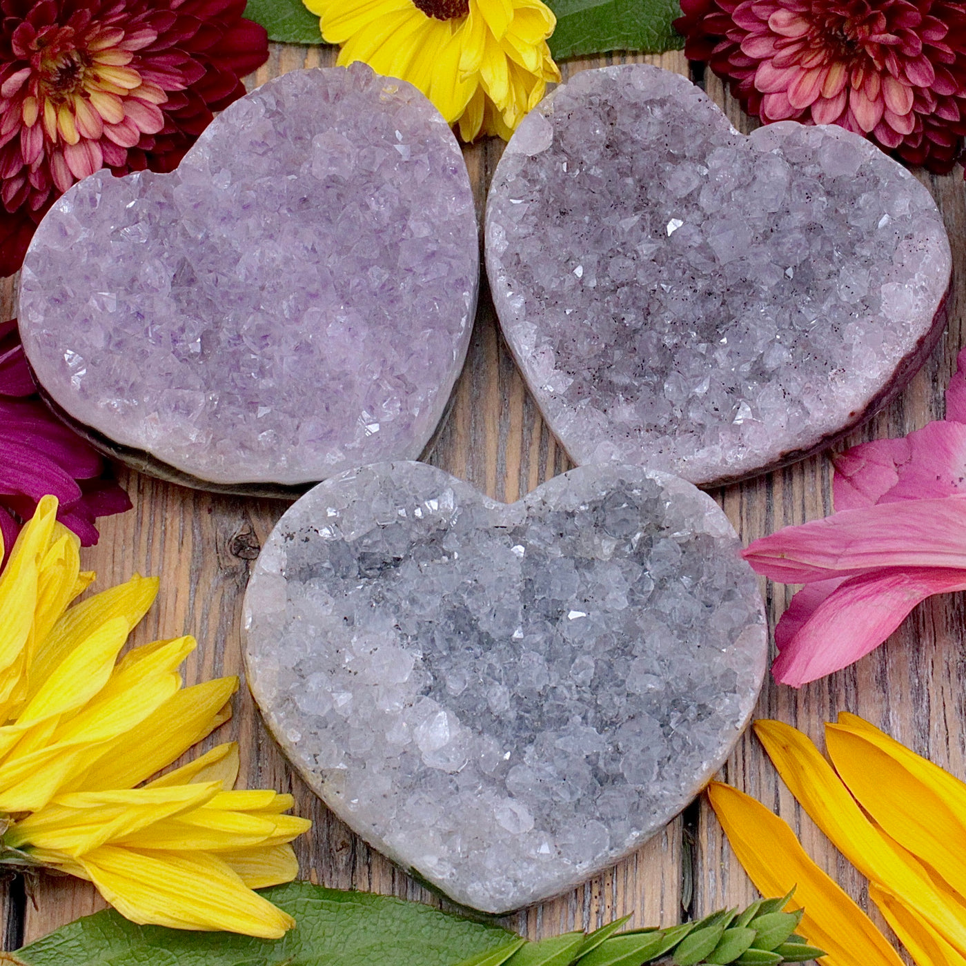 Amethyst Druzy Heart