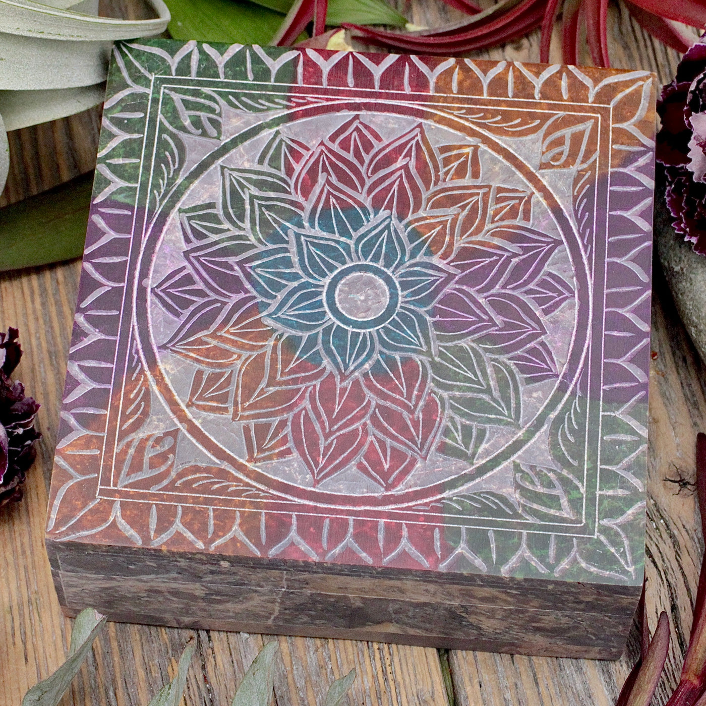 Soapstone Mandala Box