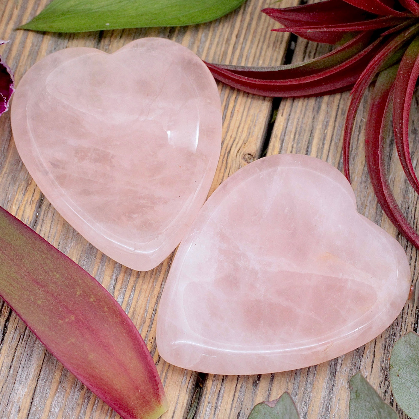 Rose Quartz Heart Worry Stone