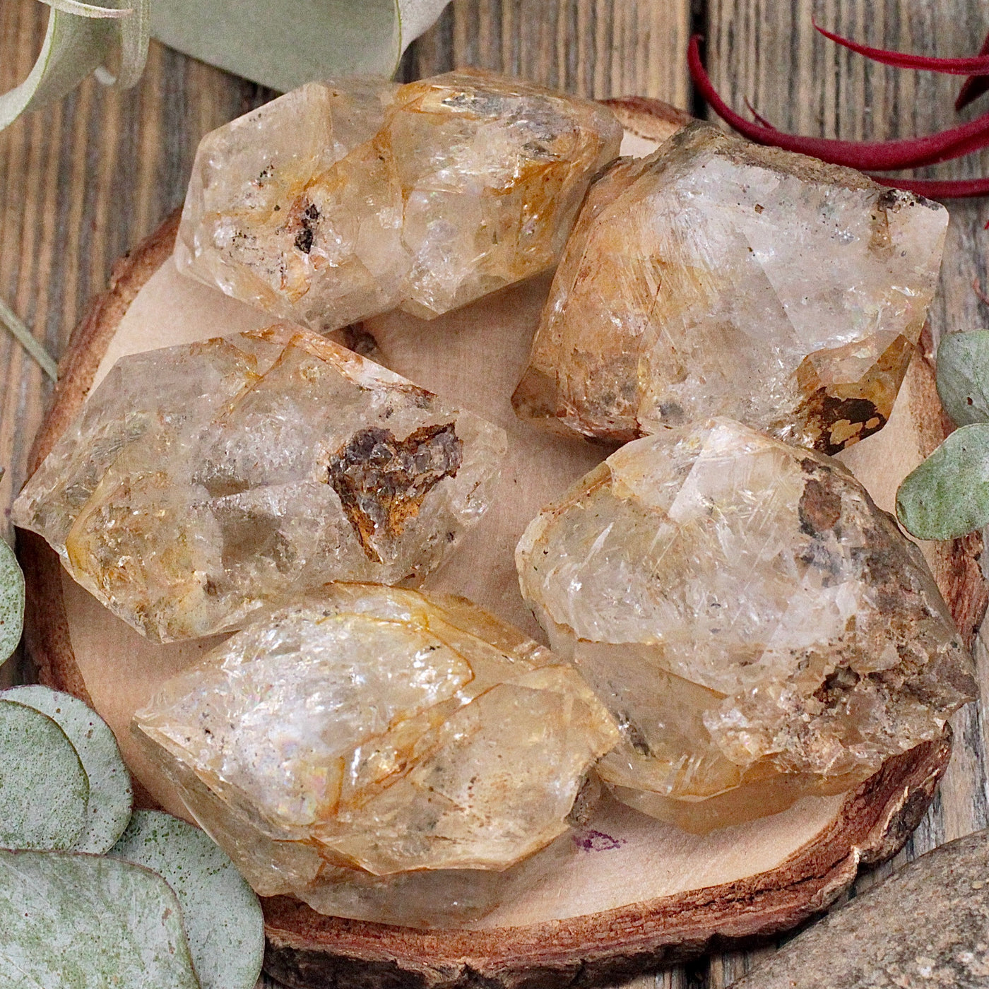 Golden Herkimer Diamond Rough Chunk