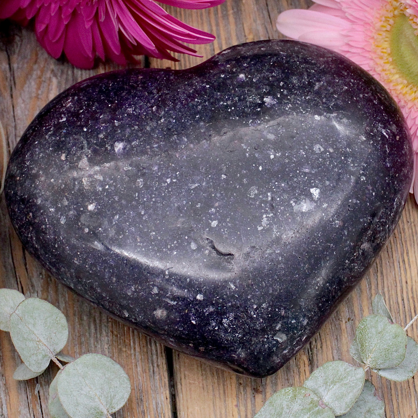 Lepidolite Heart E