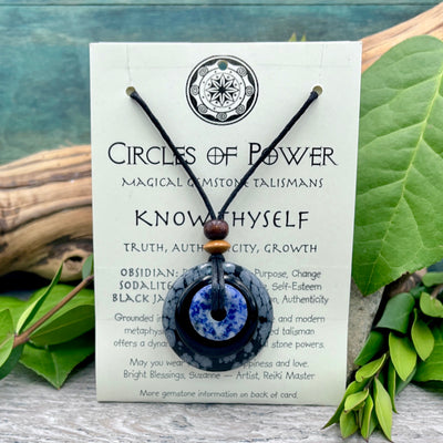 Know Thyself Circles of Power Necklace card