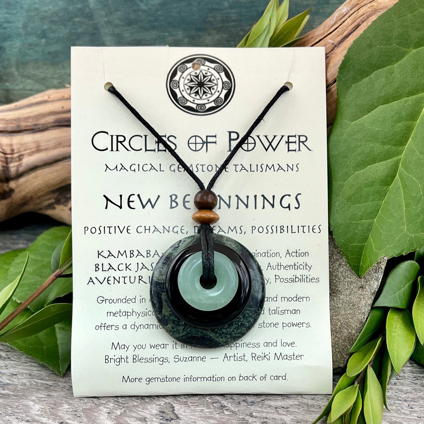 New Beginnings Circles of Power Necklace card