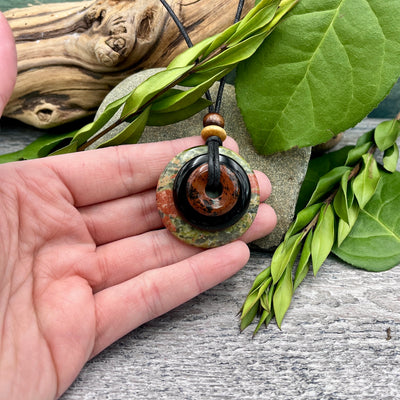 Sacred Journey Circles of Power Necklace hand