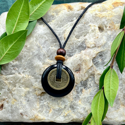 Protection Black Jasper Necklace 30mm