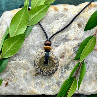 Confidence Leopardskin Jasper Necklace 30mm