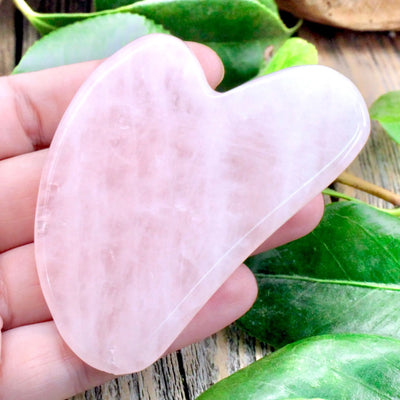 Rose Quartz Gua Sha - Facial Massager - Large