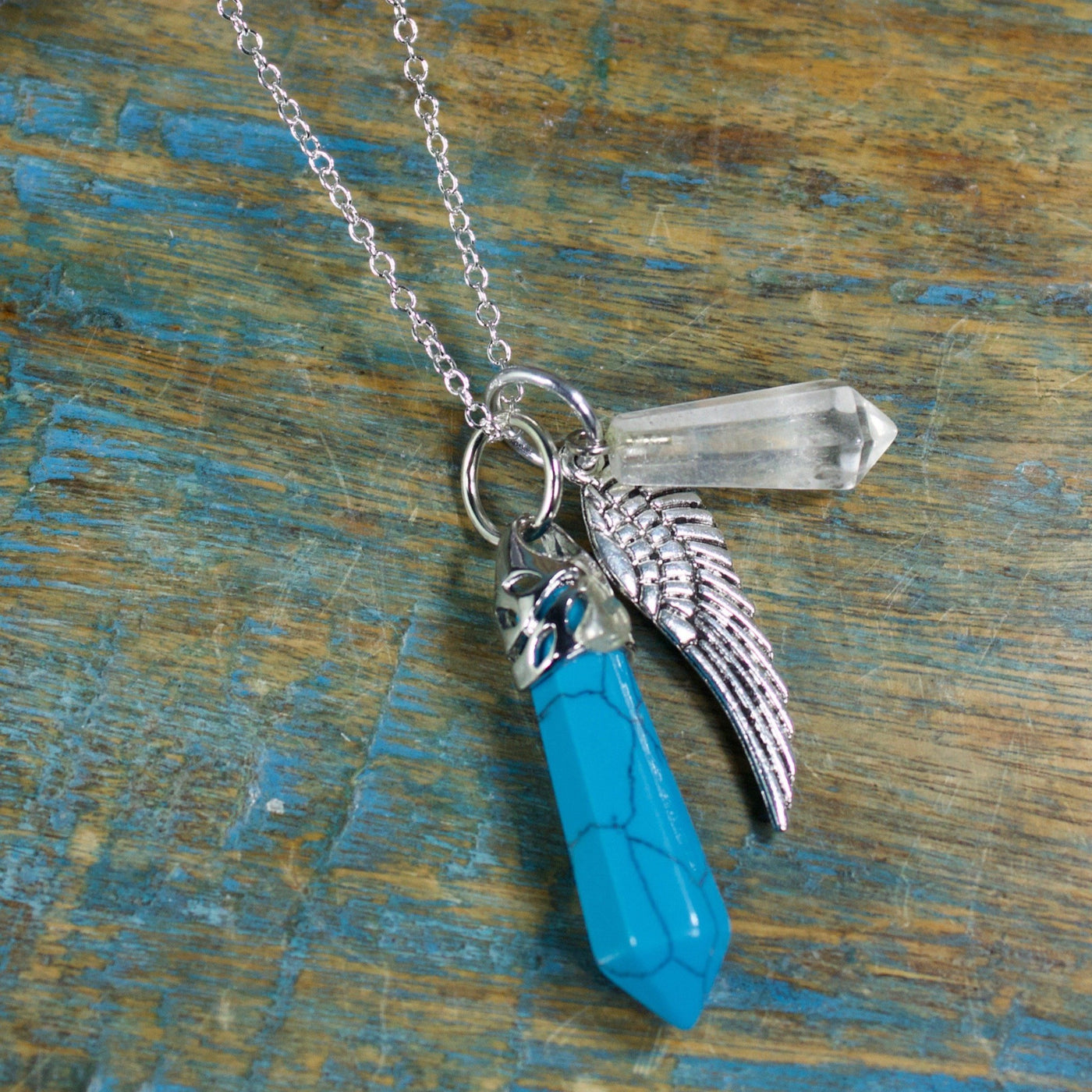 Turquoise Magnesite Guardian Stones Necklace