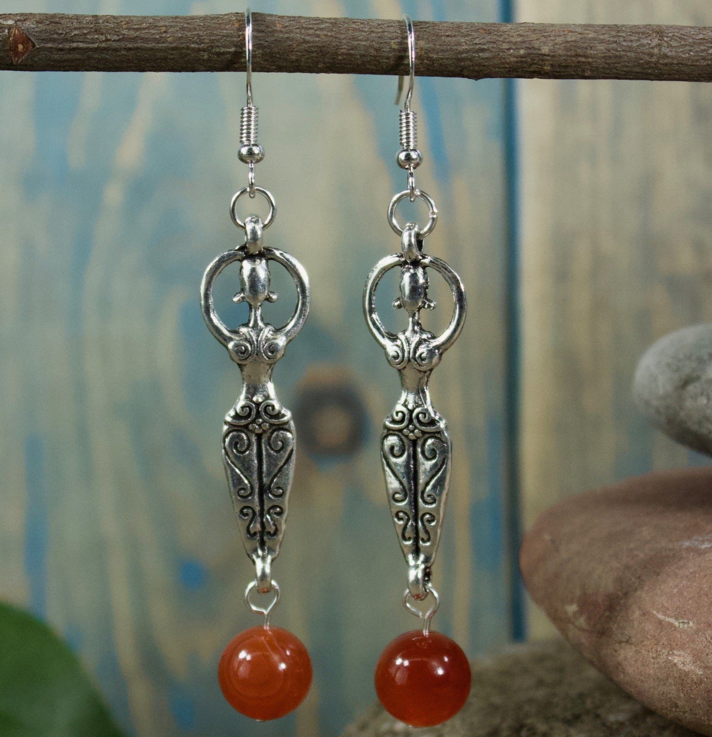 Carnelian Goddess Earrings