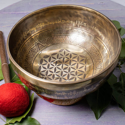 Large Singing Bowl w/ Red Mallet