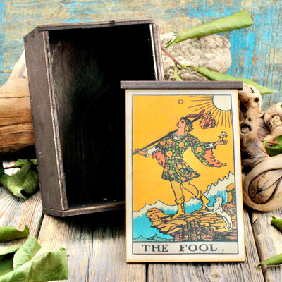 The Fool Wooden Tarot Deck Box