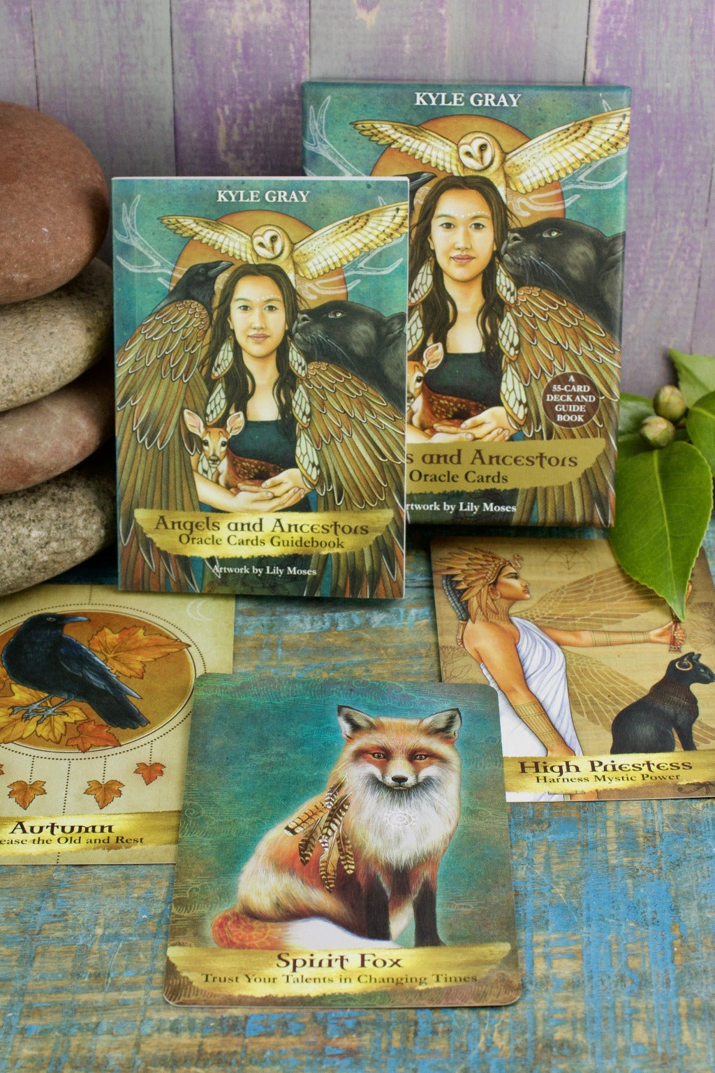 Angels and Ancestors Oracle Cards: A 55-Card Deck and Guidebook