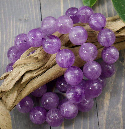 Large Lilac Amethyst Bracelet, 16mm Ball Beads