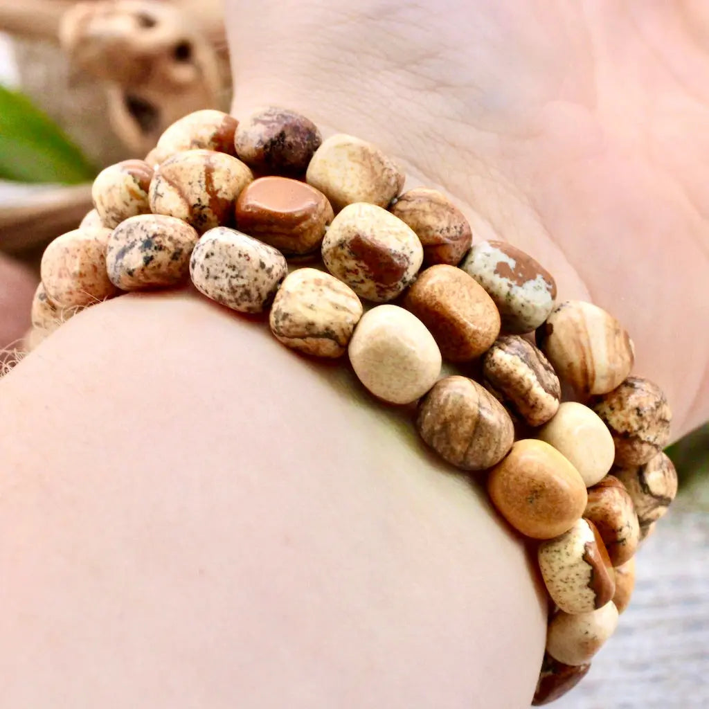 Picture Jasper Tumbled Bracelet