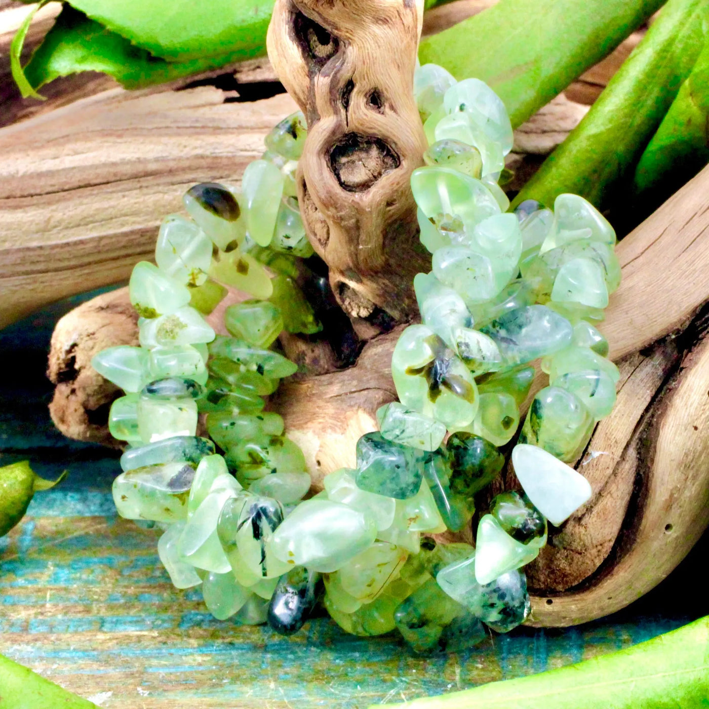 Prehnite Chip Bracelet