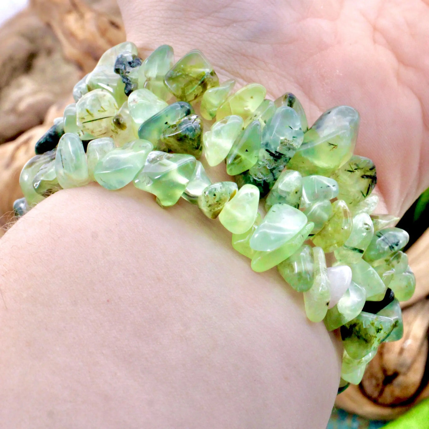 Prehnite Chip Bracelet