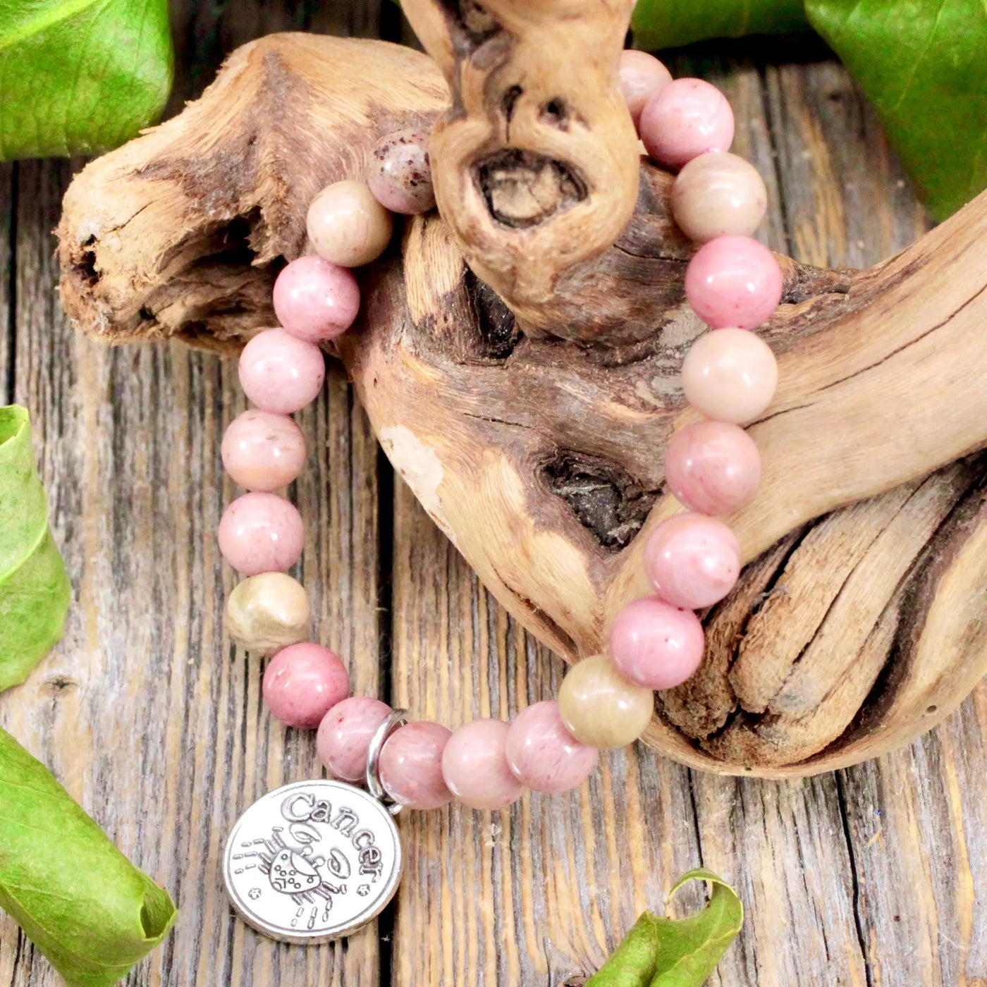 Rhodonite Zodiac Bracelet - Cancer