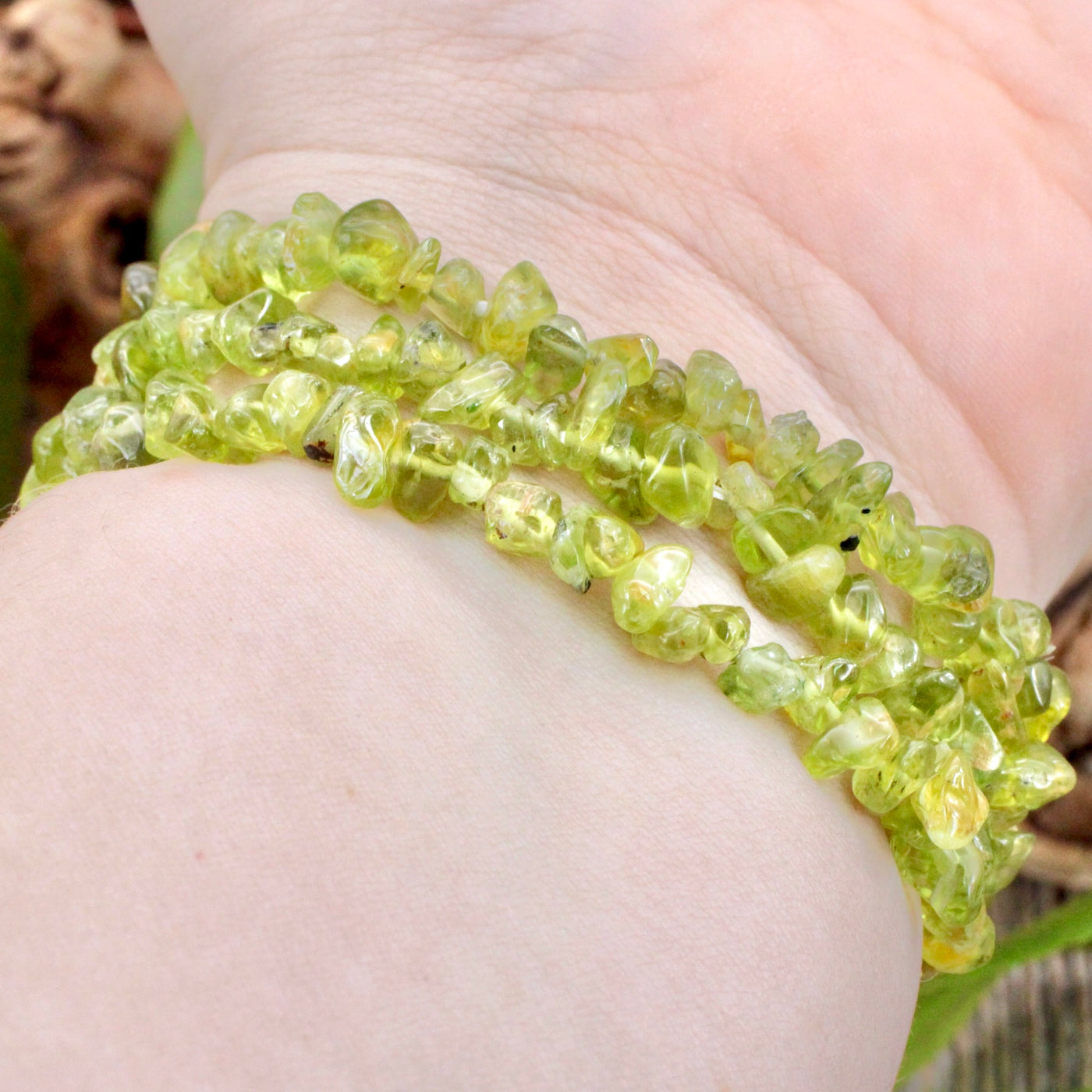 Peridot Chip Bracelet