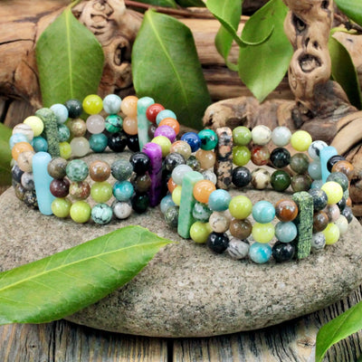 Sacred Stone Mix Cuff Bracelet