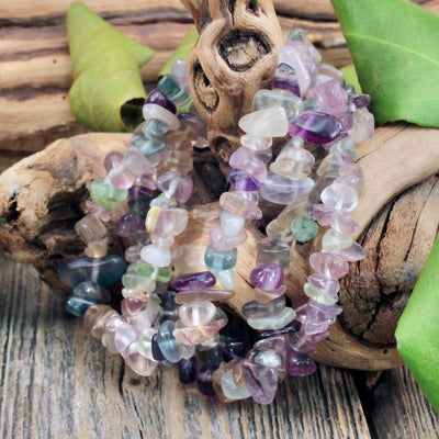 Rainbow Fluorite Chip Bracelet