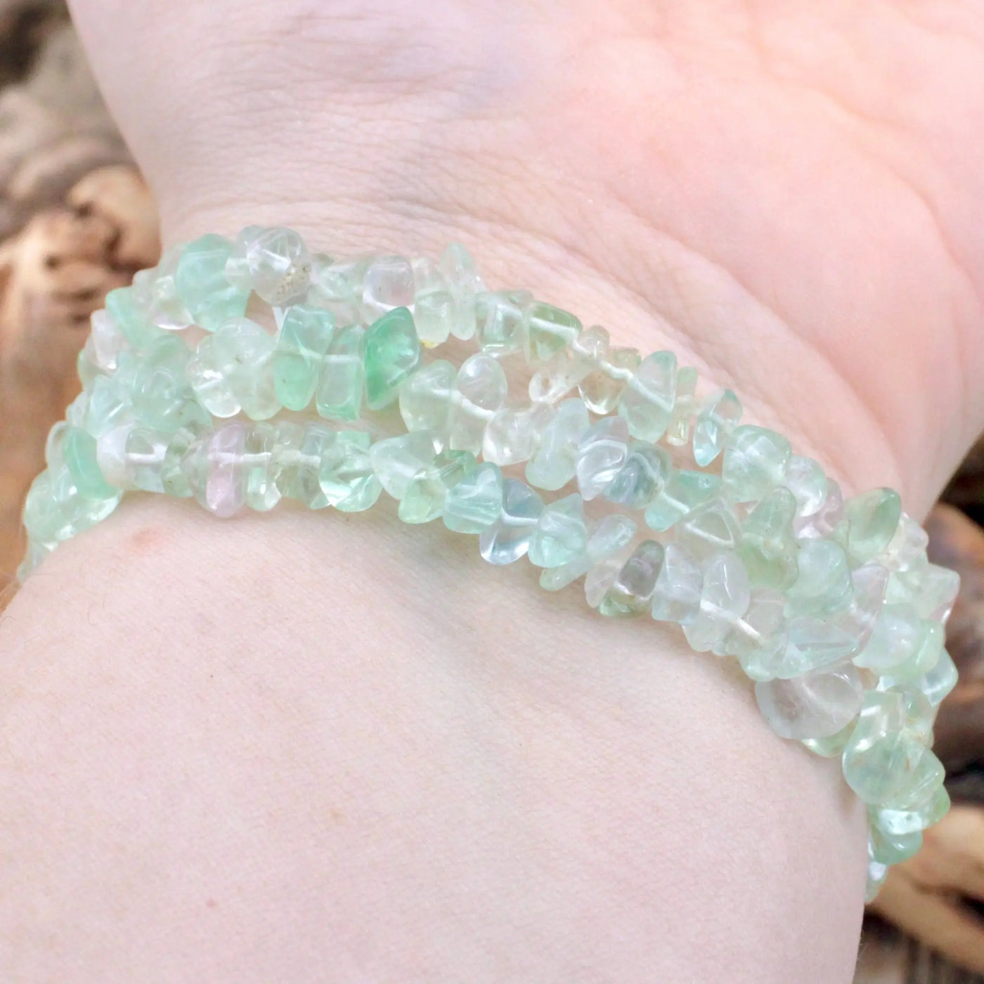 Green Fluorite Chip Bracelet