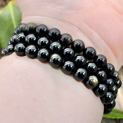 Golden Sheen Obsidian Bracelet - 8mm