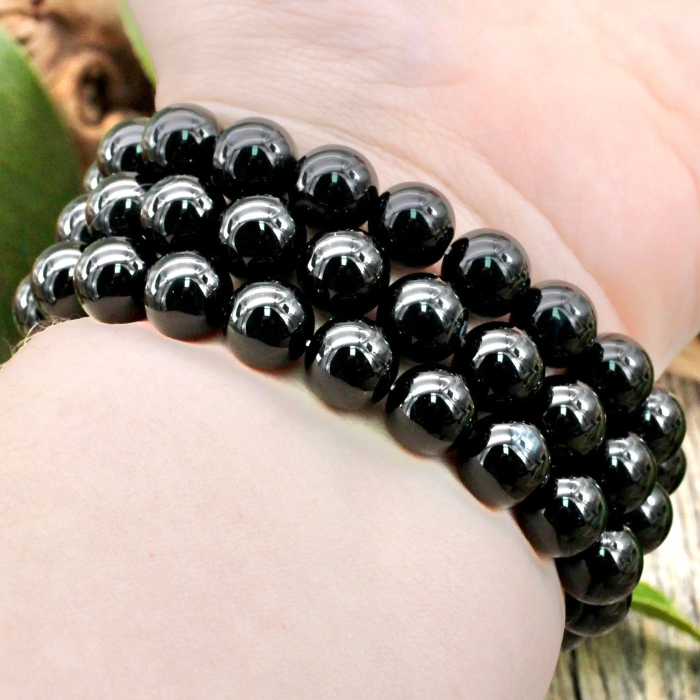 Black Agate Bracelet - 10mm