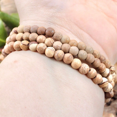 Picture Jasper Bracelet - 6mm