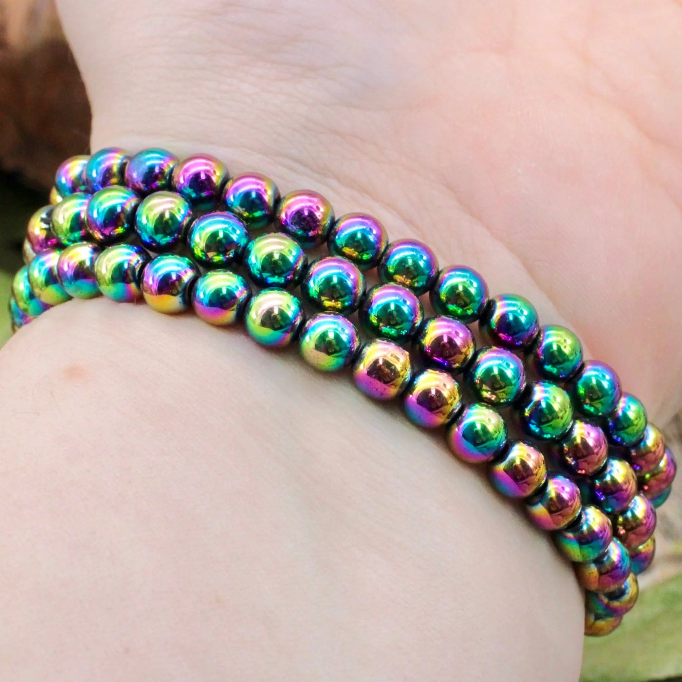 Rainbow Hematite Bracelet - 6mm