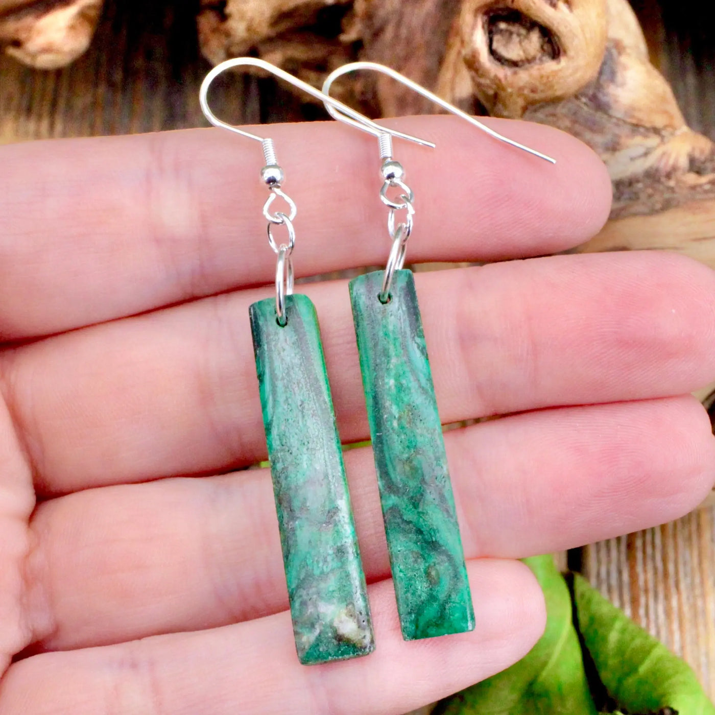 African Jade Earrings