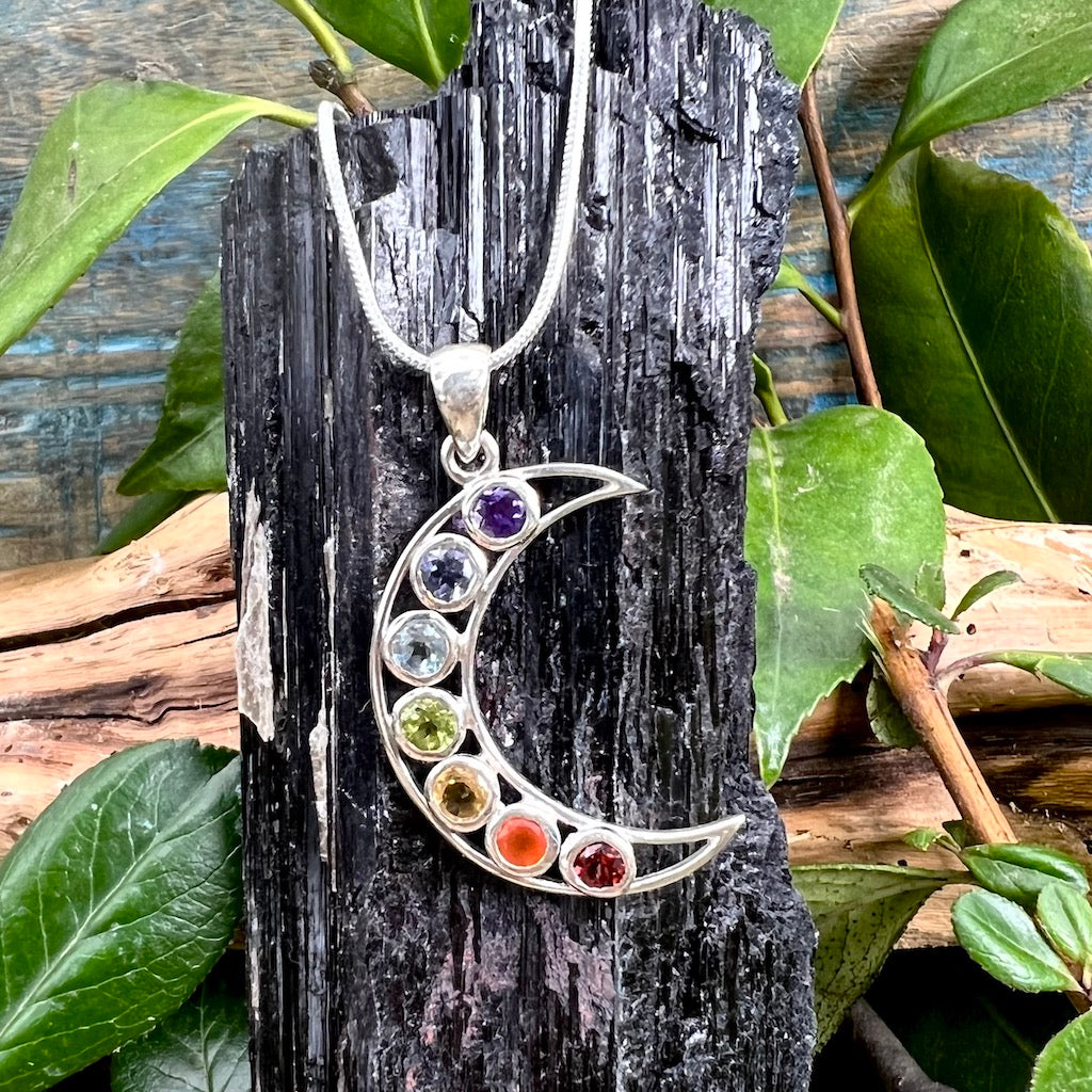 Chakra Moon Pendant