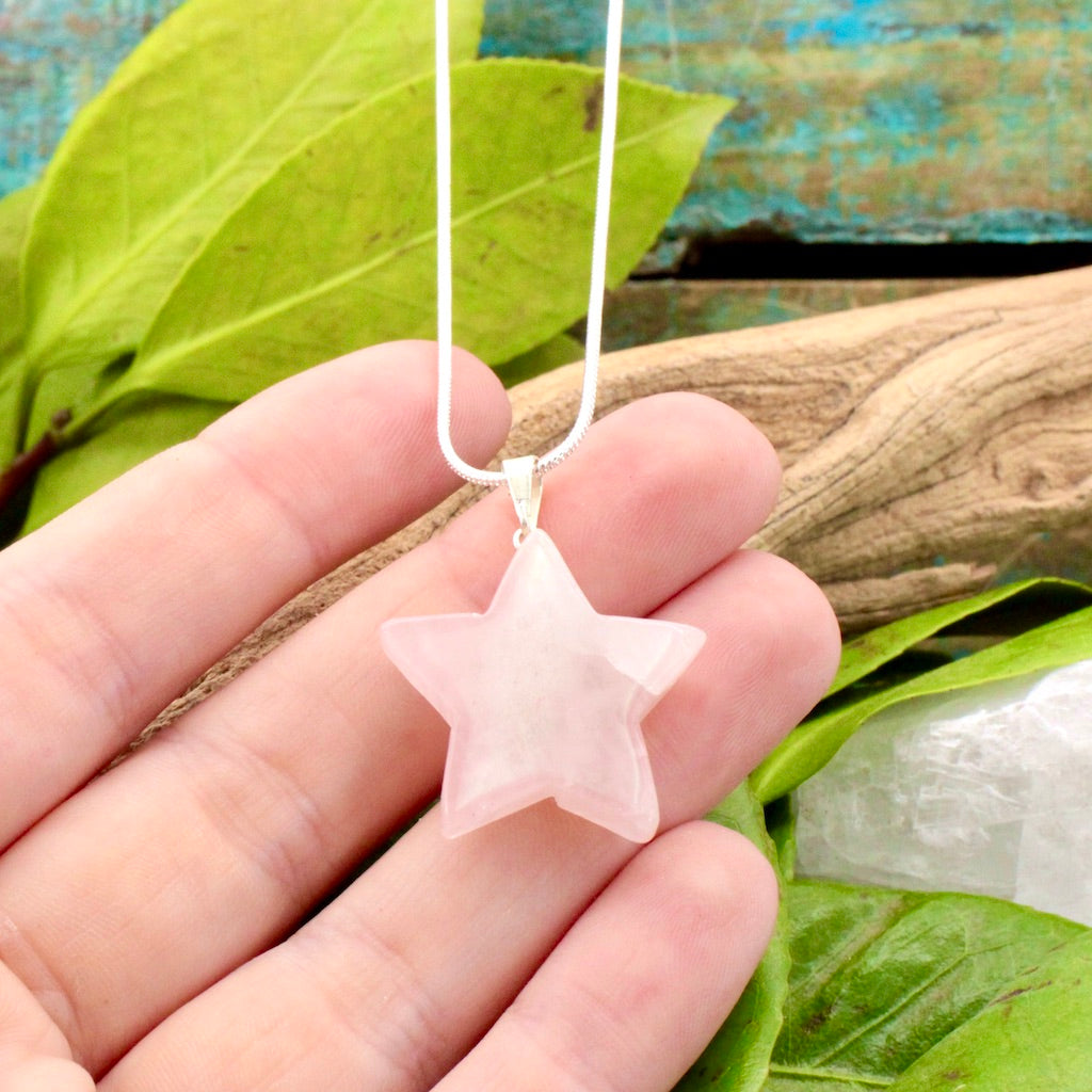 Rose Quartz Star Pendant