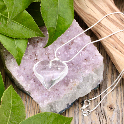 Quartz Heart Pendant