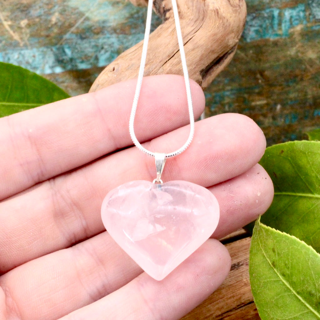 Rose Quartz Heart Pendant