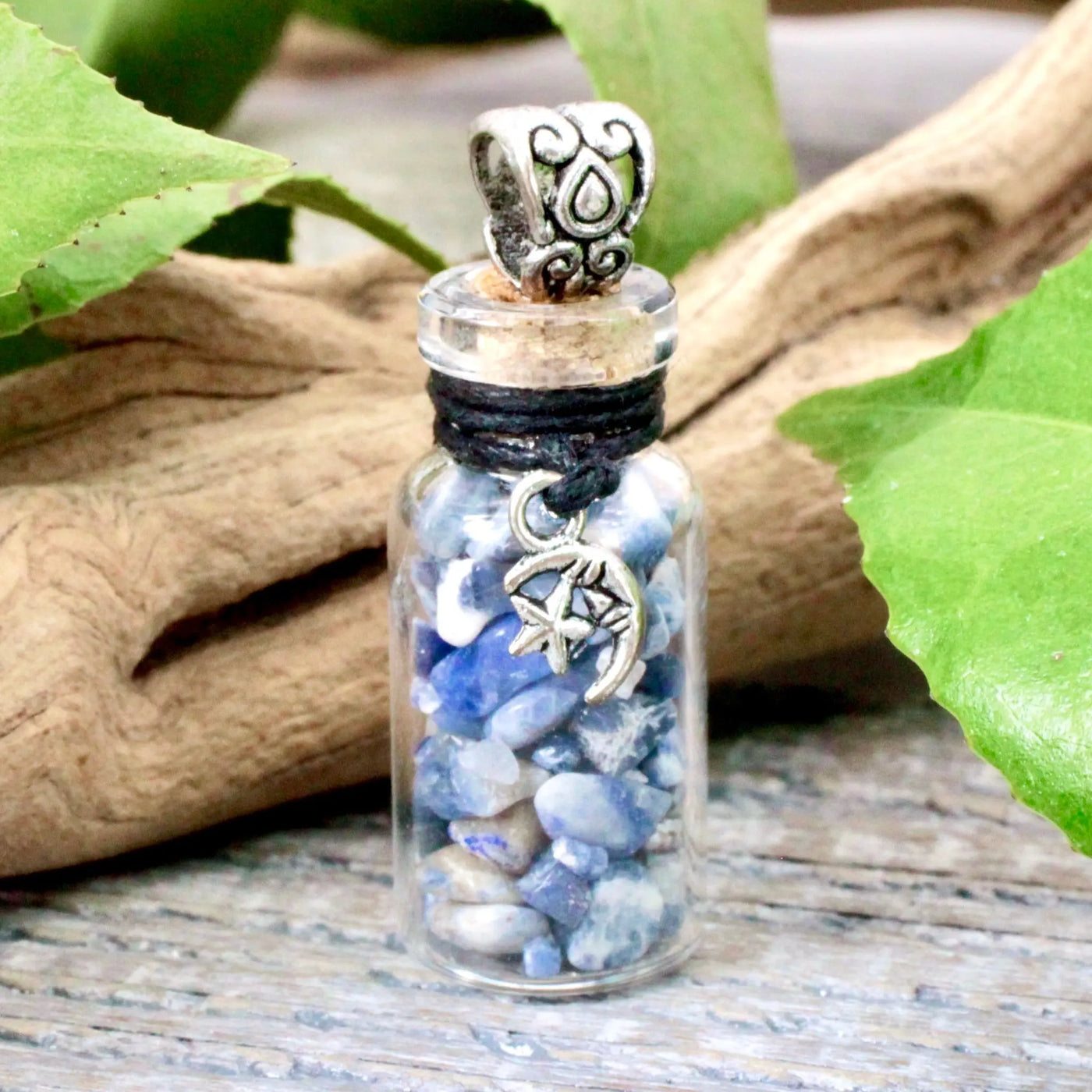 Connection to Heaven Spell Jar with Sodalite Necklace