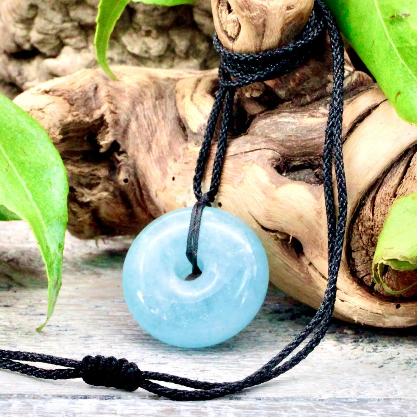 Aquamarine Donut Necklace