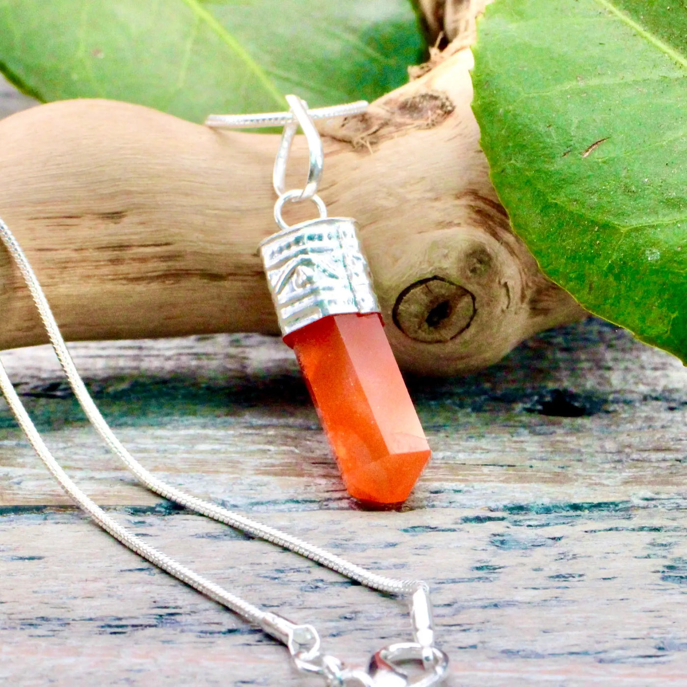 Carnelian Point Necklace